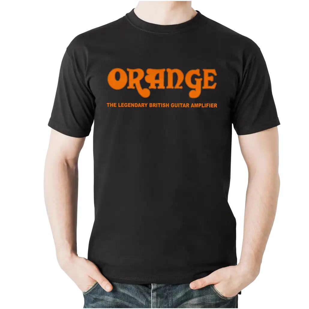Orange T-Shirt black Small